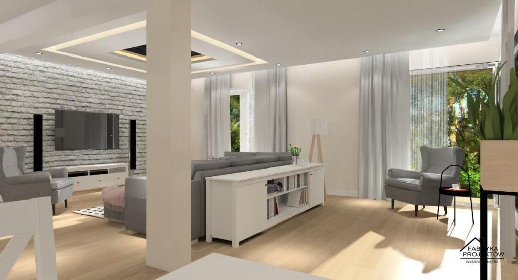 Meble w salonie z kuchnią i jadalnią: styl skandynawski